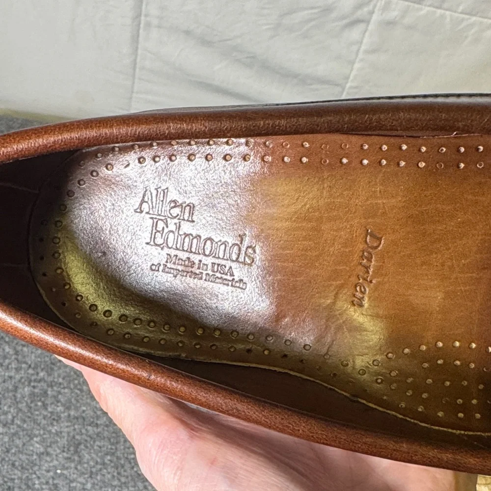 Allen Edmonds Darien Dark Brown Penny Loafers Men’s‎ 10D Made in USA - Picture 4 of 11
